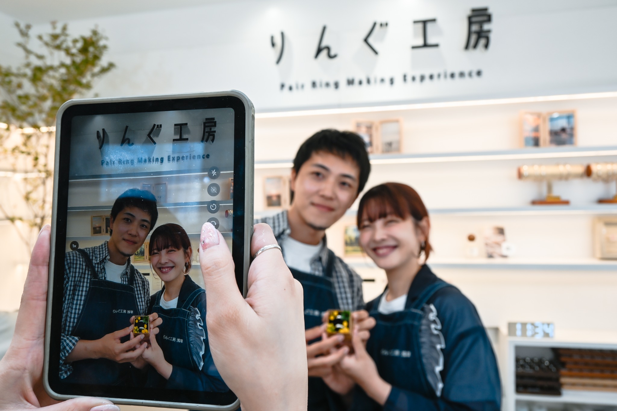 制作後の記念写真撮影
